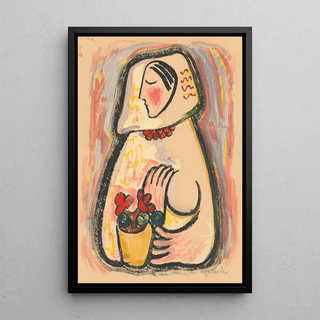 Mikul Galanda - Girl with a basket of flowers.webp