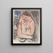 Mutter mit Kind - Mikuláš Galanda — gerahmtes Bild an der Wand