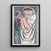 Frau und Blume - Mikuláš Galanda — gerahmtes Bild an der Wand