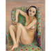 Reproduktion des Gemäldes Modell in einem grünen Sessel - Nils Dardel
