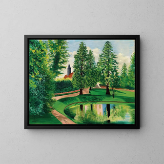Mose Kisling - Le parc et le bassin du chteau de Gressy.webp