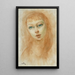 Portrait de Femme - Moïse Kisling — gerahmtes Bild an der Wand