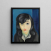Portrait einer Frau mit Pony - Moïse Kisling — gerahmtes Bild an der Wand