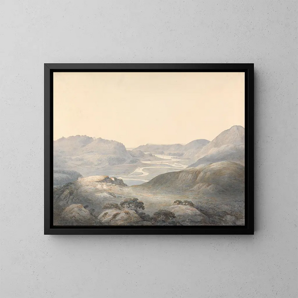 Die Bucht von Barmouth an der Mündung der Flüsse Mowddach und Gwinion - Moses Griffith — gerahmtes Bild an der Wand
