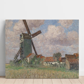 Reproduction Moulin à vent et village en Belgique - Alfred Zoff