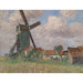Reproduktion des Gemäldes Windmühle und Dorf in Belgien - Alfred Zoff