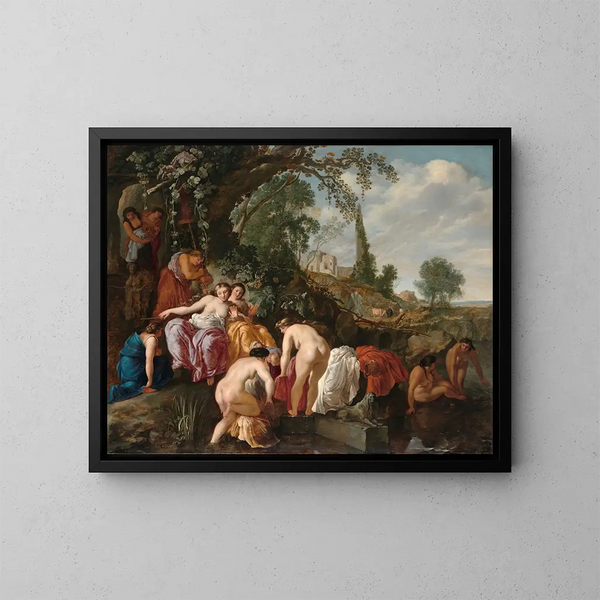 Die Entdeckung Moses - Moyses van Uyttenbroeck — gerahmtes Bild an der Wand