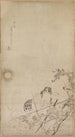 Chiots, moineaux et chrysanthèmes - Nagasawa Rosetsu — Ansicht des Kunstwerks