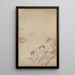 Chiots, moineaux et chrysanthèmes - Nagasawa Rosetsu — gerahmtes Bild an der Wand