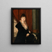 Portrait einer Dame - Nanine Vallain — gerahmtes Bild an der Wand