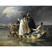 Detail aus Napoleons Überfahrt aus der Lobau, Ölgemälde von Anton von Perger