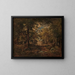 Eine Aussicht durch die Bäume von Fontainebleau - Narcisse Virgile Diaz de la Peña — gerahmtes Bild an der Wand