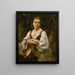 Bohémienne am Tamburin - Narcisse Virgile Diaz de la Peña — gerahmtes Bild an der Wand