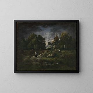 NarcisseVirgile Diaz de La Pea - Faggot Gatherers in a Wooden Landscape.webp