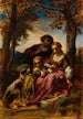 Figuren und ein Hund in einer Landschaft - Narcisse Virgile Diaz de la Peña — Ansicht des Kunstwerks