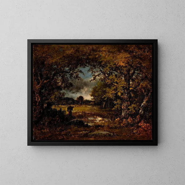 Landschaft - Narcisse Virgile Diaz de la Peña — gerahmtes Bild an der Wand