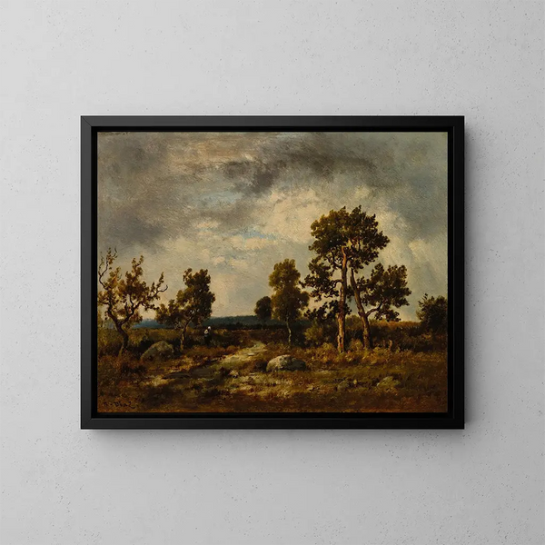 Weg nahe dem Schlangenteich, Fontainebleau-Wald - Narcisse Virgile Diaz de la Peña — gerahmtes Bild an der Wand