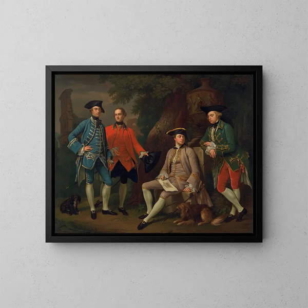 James Grant von Grant, John Mytton, der ehrwürdige Thomas Robinson und Thomas Wynne - Nathaniel Dance-Holland — gerahmtes Bild an der Wand