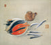 Stillleben Lachsscheiben und Sardinen - Tsuchida Bakusen — Ansicht des Kunstwerks
