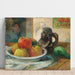 Reproduktion des Gemäldes Stillleben mit Äpfeln, einer Birne und einer Keramikkanne, Hochformat - Paul Gauguin