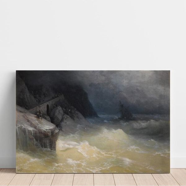 Reproduktion des Gemäldes Schiffsunglück an der Schwarzmeerküste - Ivan Konstantinovich Aivazovsky