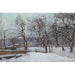Reproduktion des Gemäldes Schneelandschaft in Louveciennes - Camille Pissarro