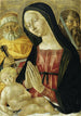 Jungfrau mit Kind mit den Heiligen Petrus und Paulus - Atelier von Neroccio di Bartolomeo di Benedetto de' Landi — Ansicht des Kunstwerks