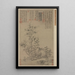 Roche de bambou et grand arbre - Ni Zan — gerahmtes Bild an der Wand
