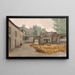 Hof mit Bauernhof - Nicaise De Keyser — gerahmtes Bild an der Wand