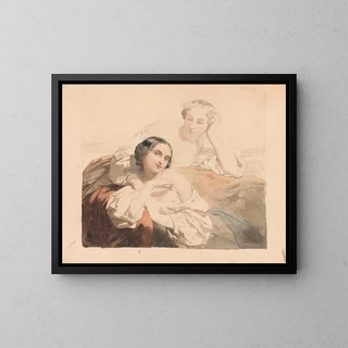 Les Glaneuses - Nicaise De Keyser — gerahmtes Bild an der Wand