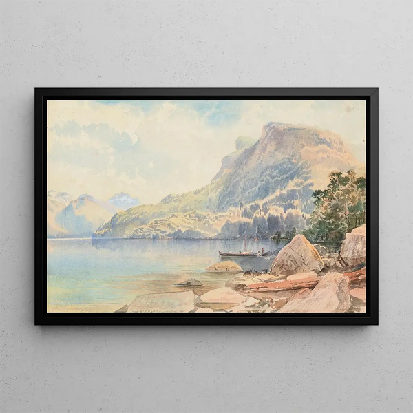 Lac Te Anau NZ - Nicholas Chevalier — gerahmtes Bild an der Wand