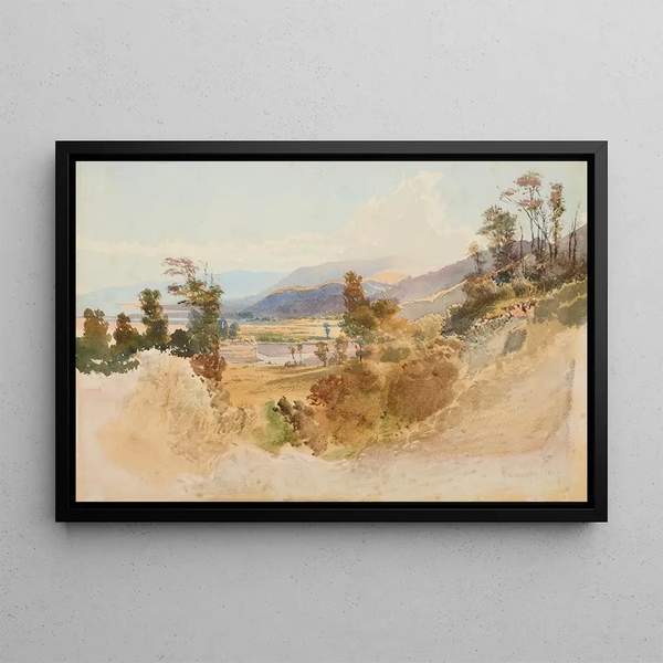 Lac Wairarapa - Nicholas Chevalier — gerahmtes Bild an der Wand