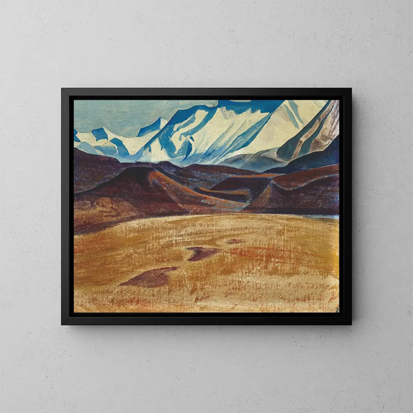 Ebenen von Depsang - Nicholas Roerich — gerahmtes Bild an der Wand