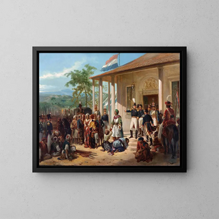 Nicolaas Pieneman - The Arrest of Diepo Negoro by LieutenantGeneral Baron De Kock.webp
