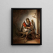 De spinster - Nicolaes Maes — gerahmtes Bild an der Wand