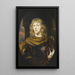 Portrait eines Mannes - Nicolaes Maes — gerahmtes Bild an der Wand