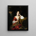 Portrait einer Frau - Nicolaes Maes — gerahmtes Bild an der Wand