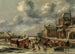 Winterlandschaft mit Schlittschuhläufern auf einem zugefrorenen Fluss - Nicolaes Molenaer — Ansicht des Kunstwerks