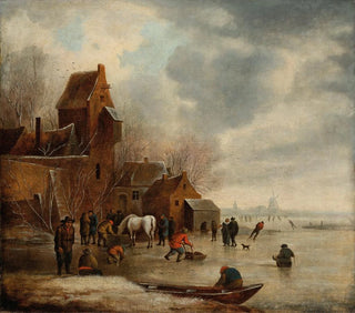 Nicolaes Molenaer - Paysage dhiver aux patineurs.webp