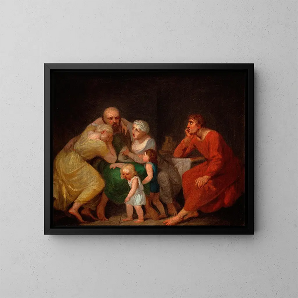 Eine Abschiedsszene - Nicolai Abildgaard — gerahmtes Bild an der Wand