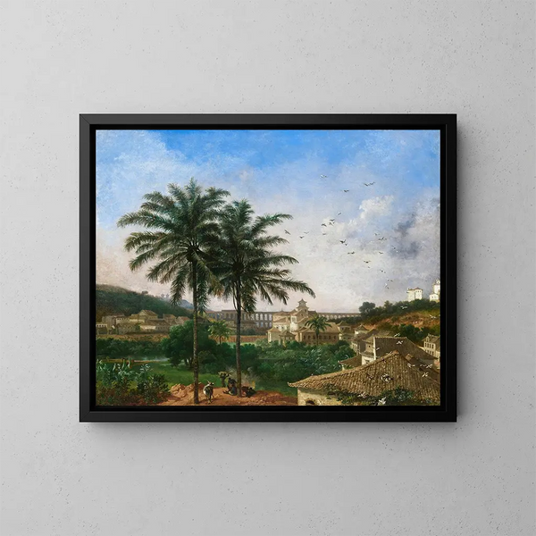L'aqueduc de Rio de Janeiro - Nicolas-Antoine Taunay — gerahmtes Bild an der Wand
