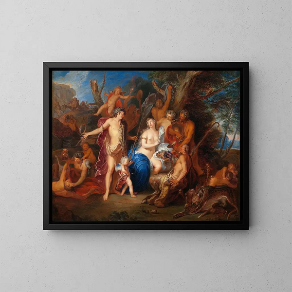 Bacchus und Ariane - Nicolas Bertin — gerahmtes Bild an der Wand