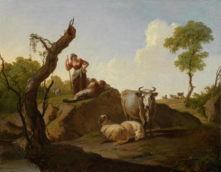 Nicolas Henri Joseph de Fassin - Landschaft mit Herde und Hirtenpaar.webp