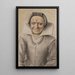 Portrait einer lächelnden alten Frau - Nicolas Lagneau — gerahmtes Bild an der Wand