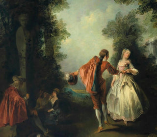 Nicolas Lancret - Elegant Figures Dancing In A Wooded Landscape.webp