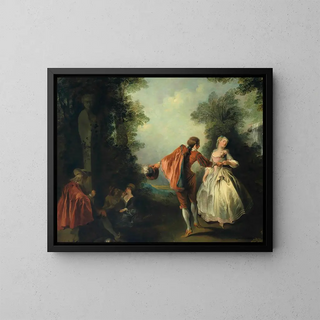 Nicolas Lancret - Elegant Figures Dancing In A Wooded Landscape.webp