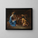 Anbetung der Hirten - Nicolas Poussin — gerahmtes Bild an der Wand