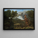 Orion blinder suchend die aufgehende Sonne - Nicolas Poussin — gerahmtes Bild an der Wand