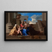 Die Heilige Familie auf den Stufen - Nicolas Poussin — gerahmtes Bild an der Wand