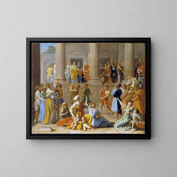 Der Triumph des David - Nicolas Poussin — gerahmtes Bild an der Wand